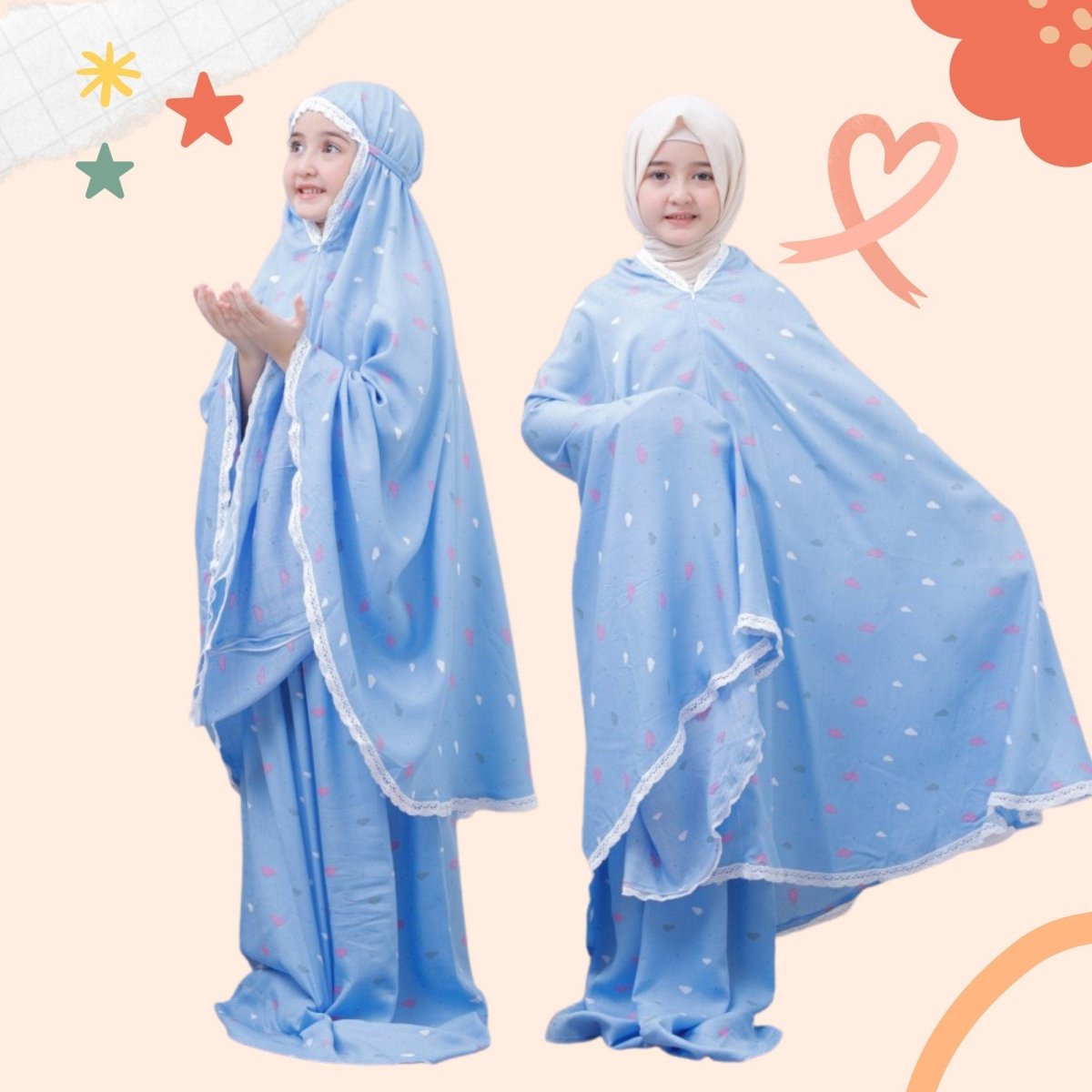 Girl Islamic Prayer Dress for Salah