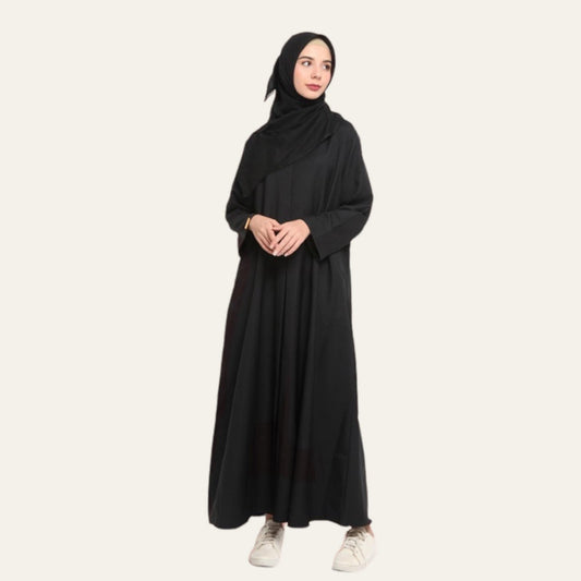 Black Simple Modest Abaya Women for Hajj and Umrah | Zhaviah