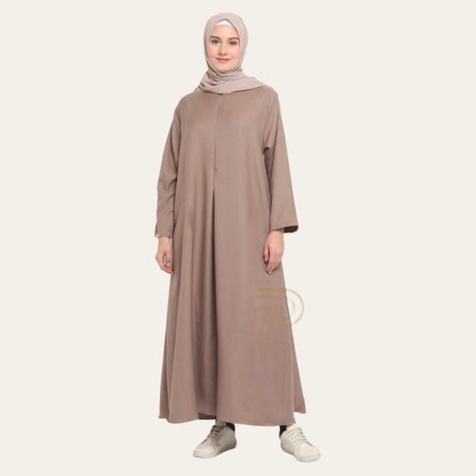 Modest Brown Abaya Dress for Hajj and Umrah | Zhaviah